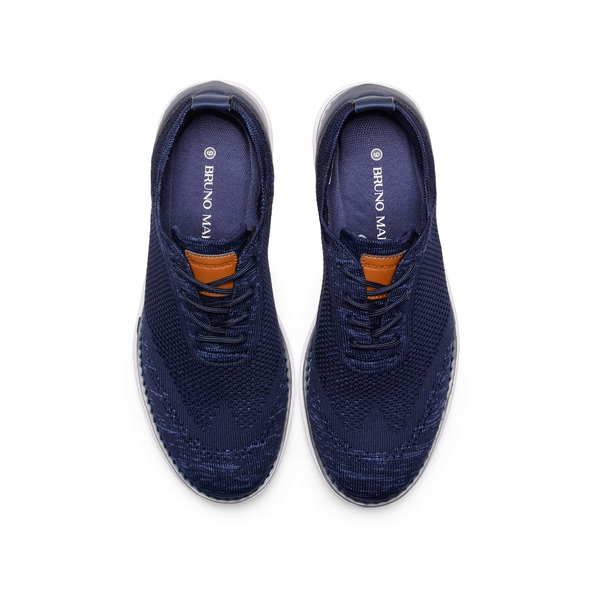 [KnitFlex Breeze+] Men's Breathable Mesh Oxford Sneakers - DARK BLUE - 3